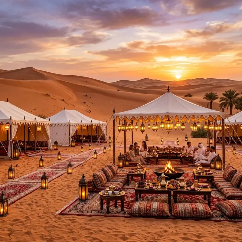 Dubai: Premium Safari, Camel Ride & Al Khayma Camp 3-Buffets — Private Tour