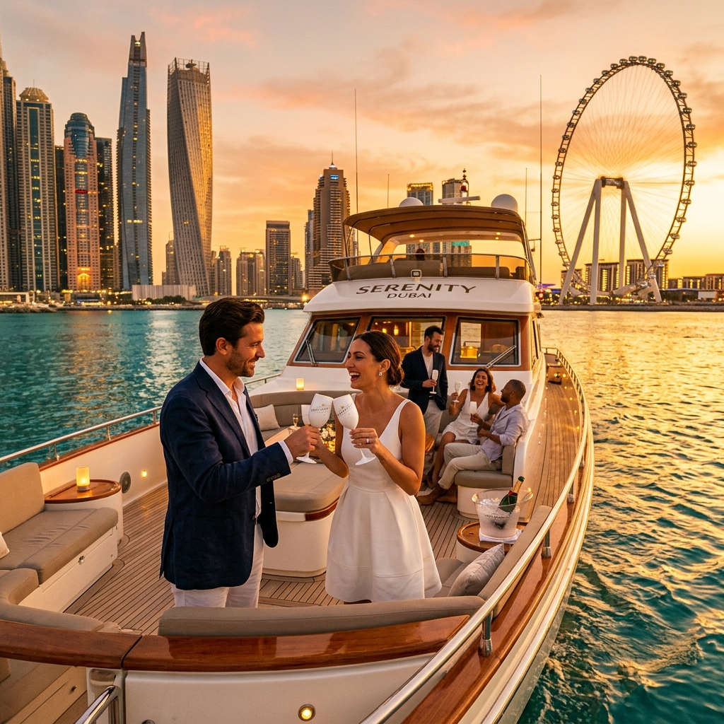Luxury Sunset Private Yacht — Dubai Marina